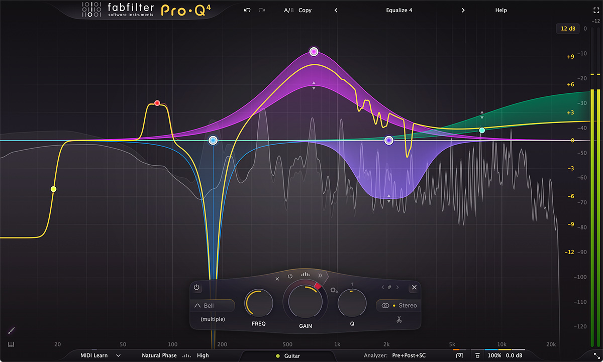 Top-quality EQ plug-in with perfect analog modeling, dynamic and spectral  EQ, linear phase processing, and a gorgeous interface with unrivalled ease of use.